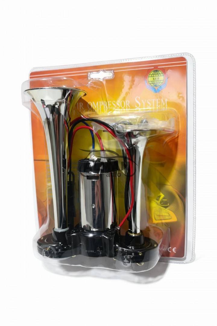 Claxon cu 2 goarne 12V cu compesor aer              